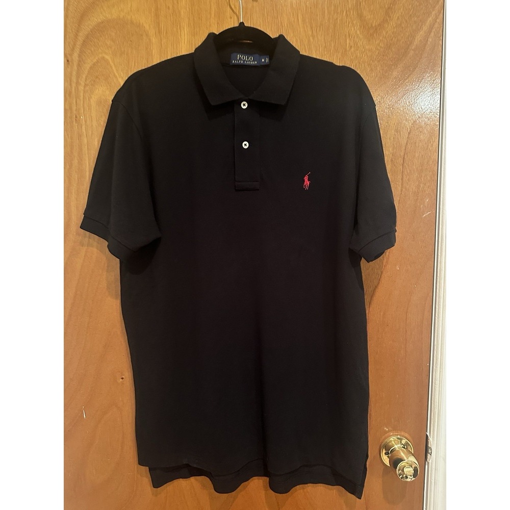 Polo Ralph Lauren Men's Navy Blue Polo Shirt Size Medium Authentic Size M